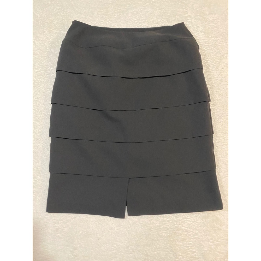 Jones Studio Separates Black Tiered Pencil Skirt Womens Size 8 Professional Knee - Picture 10 of 11